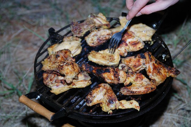 Foto leckeres fleisch vom grill