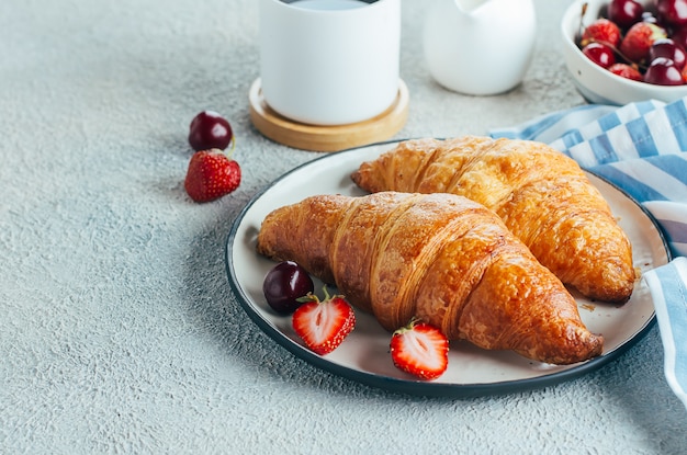 Leckeres frühstück essen konzept