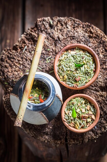 Leckeres Yerba Mate aus frisch getrockneten Blättern