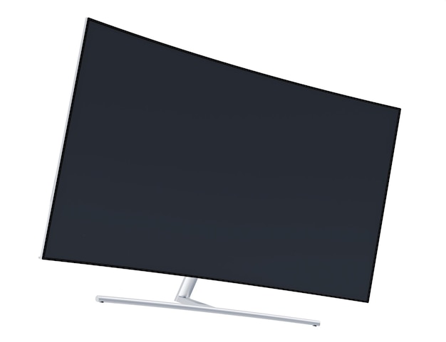 LED TV aislado sobre fondo blanco modelo 3d