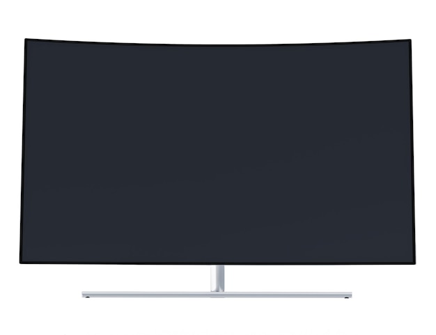 LED TV aislado sobre fondo blanco modelo 3d