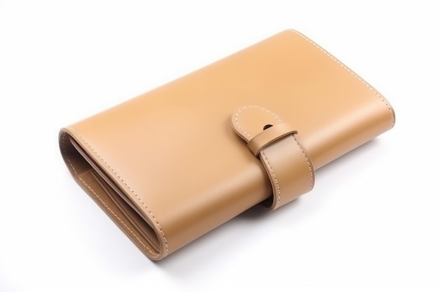 Lederbeige Brieftasche