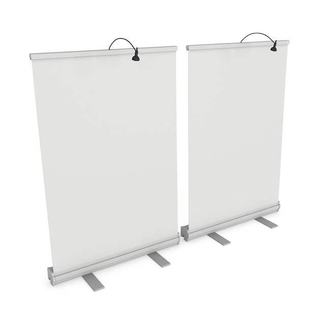 Leer aufgerollter Bannerstand