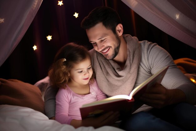 Leer cuentos antes de dormir al niño