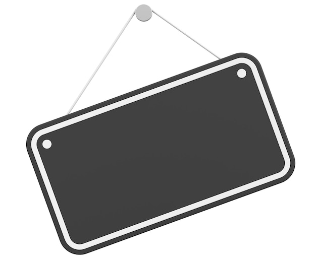 Leer hängendes 3D-Zeichen