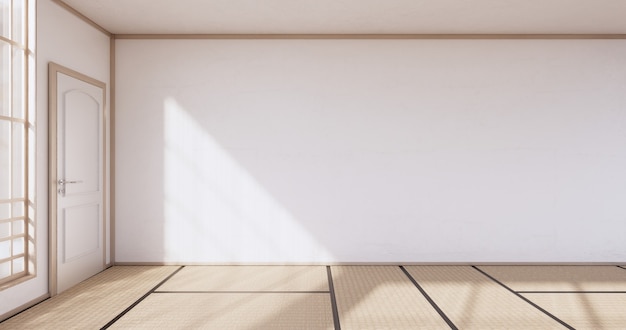 Leer - Sauberes modernes Zimmer im japanischen Stil. 3D-Rendering
