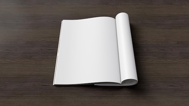 Leerbuch-Mock-up-Holz-Hintergrund