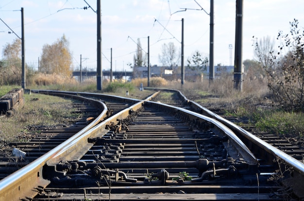 Foto leere bahnstrecke