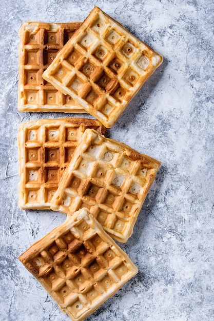 Leere belgische Waffeln