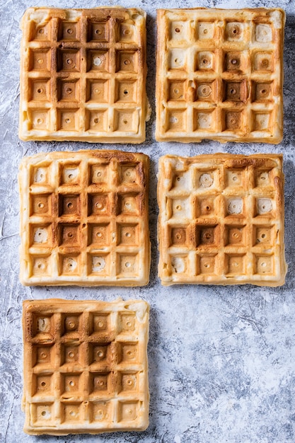 Leere belgische Waffeln