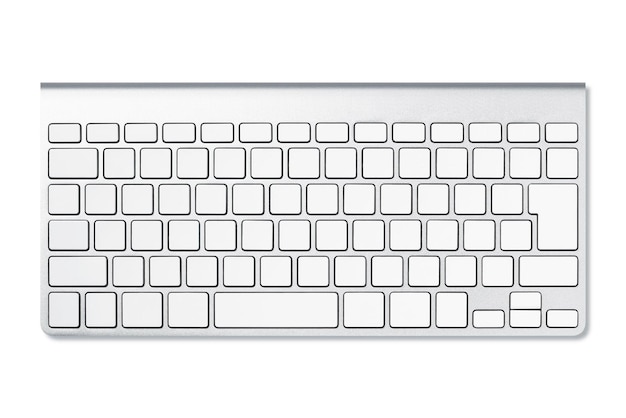 Leere Computer-Tastatur mit Ausschnittpfaden