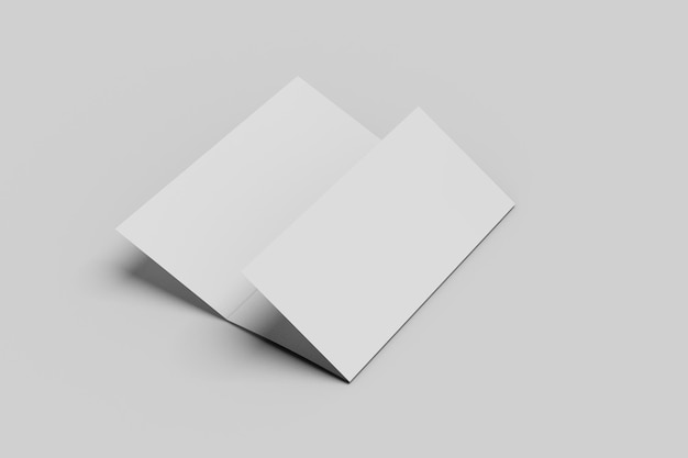 Leere dreifach gefaltete Broschüre Mockup