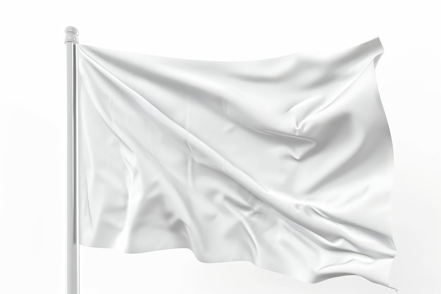 Foto leere flagge auf weißem hintergrund mockup für designfoto auf weißem, isolierten hintergrund ar 32 v 6 job id 1