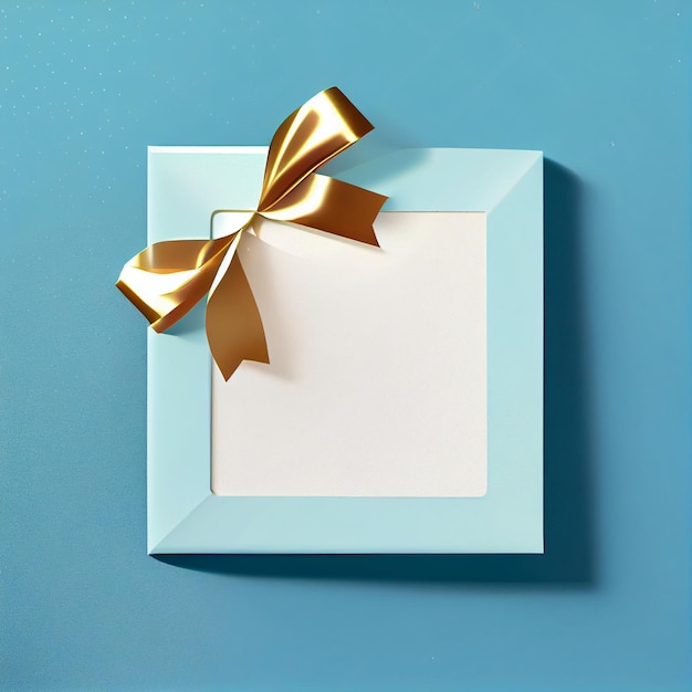 Leere Geschenkgrußkarte mit vorhandener Geschenkbox