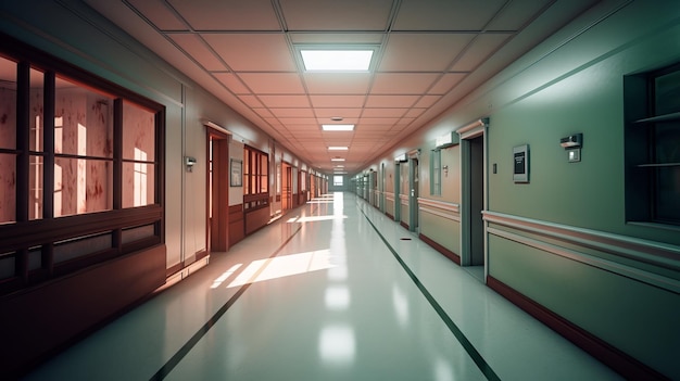 Leere Krankenhauskorridore