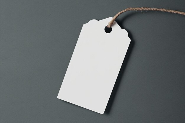 Foto leere label-tag-mockup-vorlage