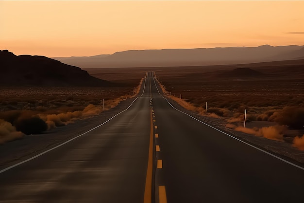 Leere malerische Autobahn im Monument ValleyAI