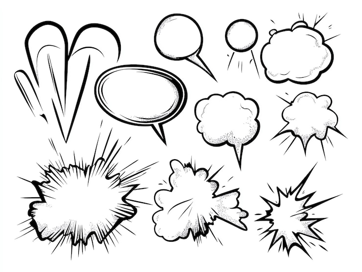 Foto leere mexikanische comicbuch-textblase-illustration