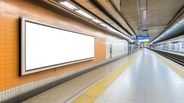 Leere Plakaten auf der U-Bahn-Plattform