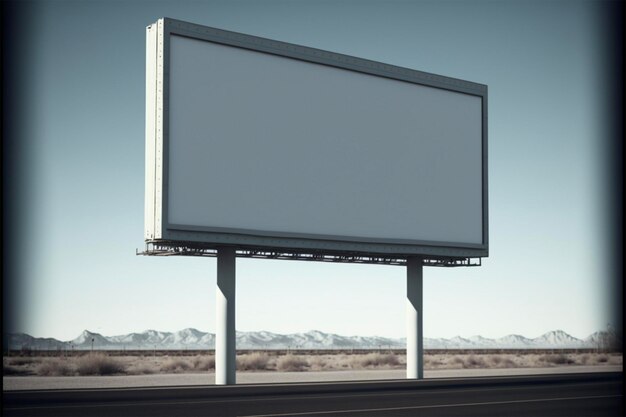 leere Plakattafel an der Autobahn