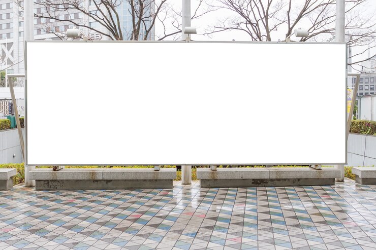 Leere Plakatwand im Freien