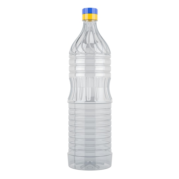 Leere Plastikflasche aus Öl 3D-Rendering