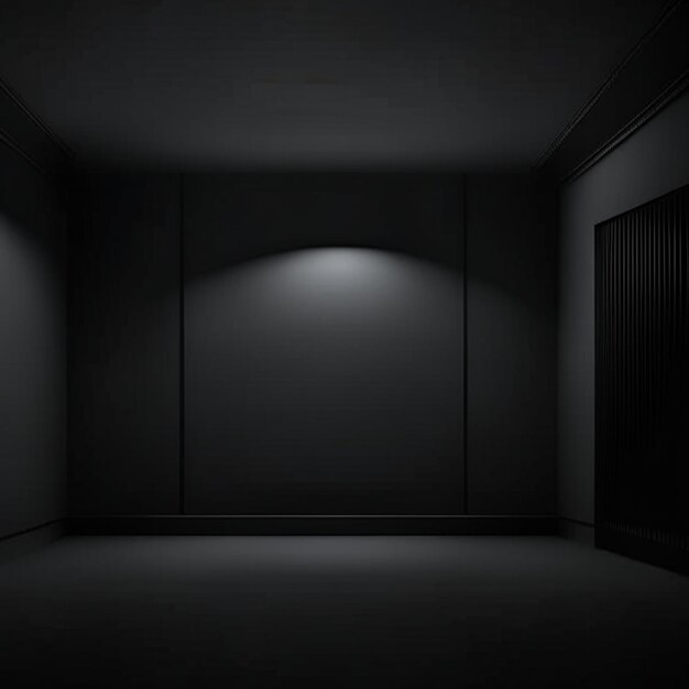Leere Räume, flache Wände, dunkle, realistische, strahlende Beleuchtung, geringer Sättigungs-Hintergrund