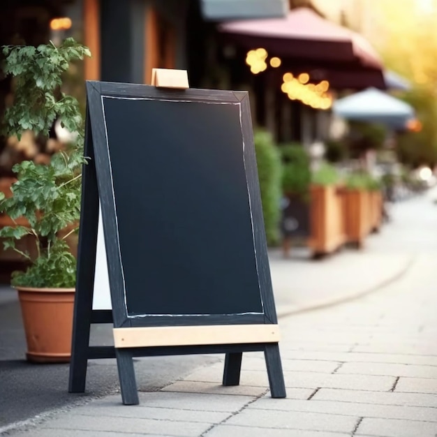 Leere Restaurant-Shop-Schilder oder Menütafeln Ai generativ