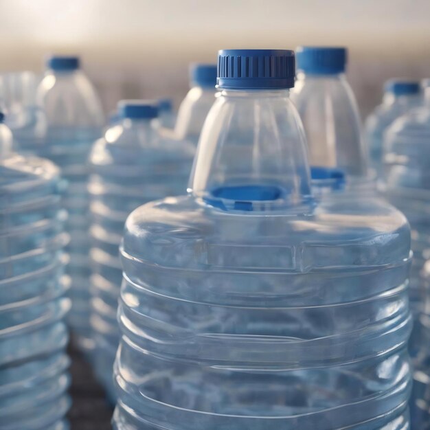 Leere saubere Kunststoffflaschen für Wasser mit Deckeldeckeln Herstellung von Kunststofffläschchen für Wasserisolat