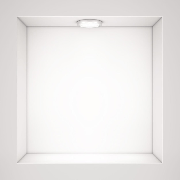 Leere Schaufenster mit Kopierraum 3D-Rendering