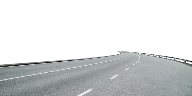 Leere Straße vor klarem Himmel