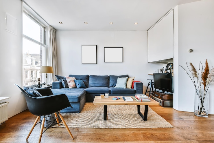 Foto leere stühle und tische zu hause