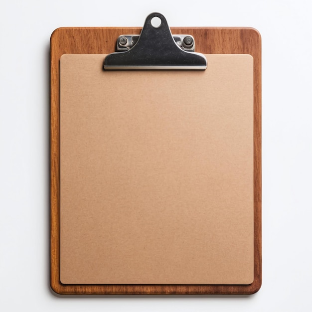 Leere Vorlage für das Clipboard auf einem isolierten weißen Hintergrund