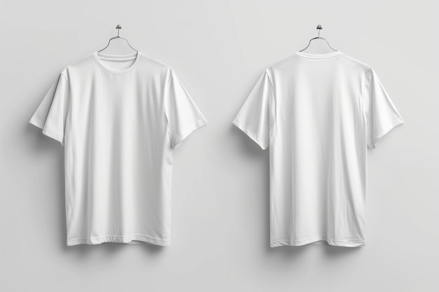 Leere weiße T-Shirts Mockup hängen