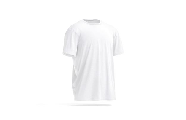 Leere weiße übergroße T-Shirt-Mockup-Seiteansicht