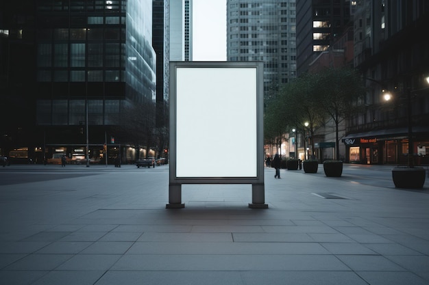 Leerer Digital-Signage-Bildschirm an einem öffentlichen Ort, ideal für die Anpassung generativer KI