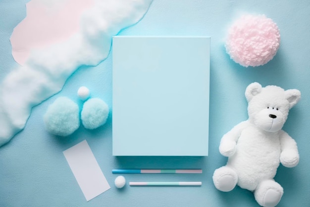 Leerer Hintergrund mit Gender Reveal-Kopierraummodell