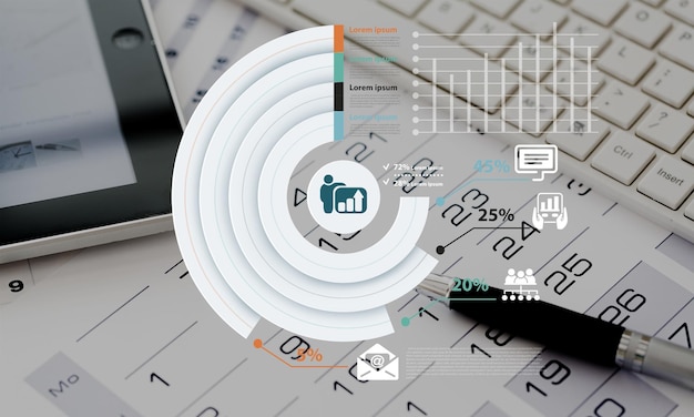 leerer Kalender für Notiz, Arbeitsmanagement mit Zeitplan