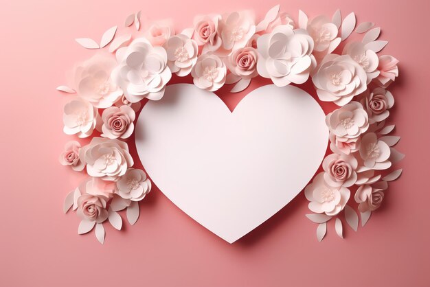 leerer Notizrahmenraum mit Valentinstag Theme Hintergrundfest Valentinstag generative ai