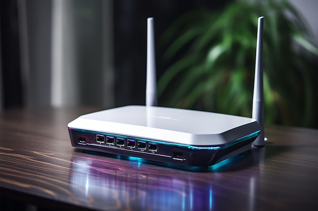 Leerer Platz auf dem WiFi-Router bereit für Netzwerkinnovationen