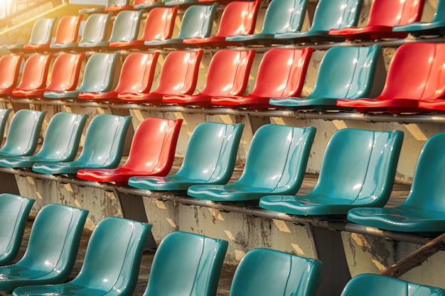 Leerer Platz im Stadion für Sportfanclub