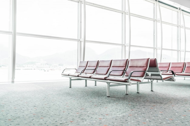 Leerer Sitz im Flughafen