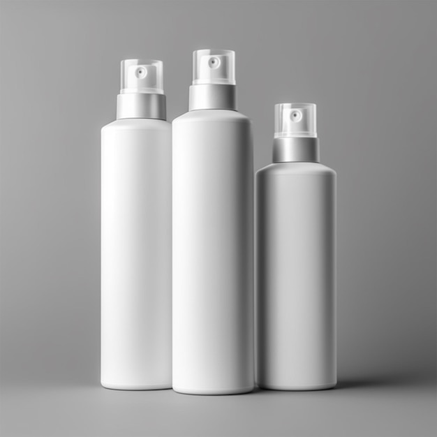 Foto leerer transparenter kosmetikverpackungsmodell-kunststoffbehälter auf leerem hintergrund