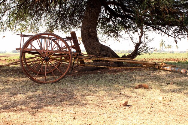 Leerer Vintage-Wagenwagen Karnataka