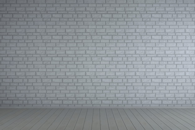 Leerer weißer Innenraum mit Gipssteinmauer