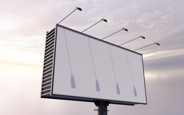 Leeres Billboard-Mockup im Freien für die Werbepräsentation