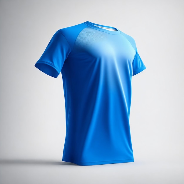 Leeres blaues T-Shirt-Mockup-Design, KI generiert