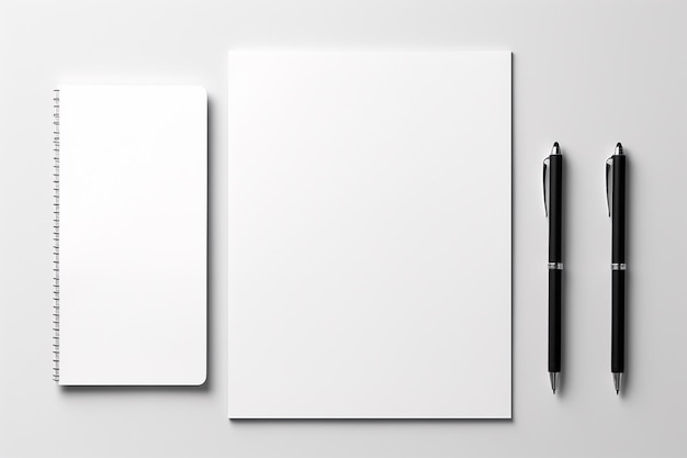 Leeres Briefpapier-Set-Mockup, erstellt mit generativer KI