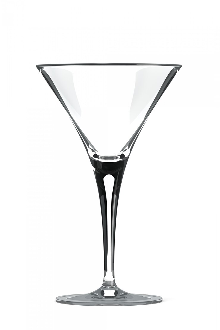 Foto leeres cocktailglas
