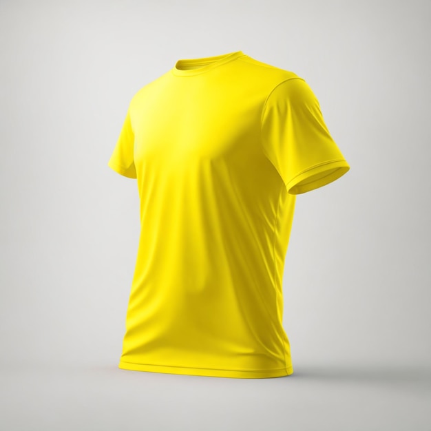 Leeres gelbes T-Shirt-Mockup-Design, KI generiert